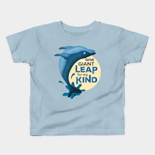 Whale Giant Leap Witty Statement Kids T-Shirt